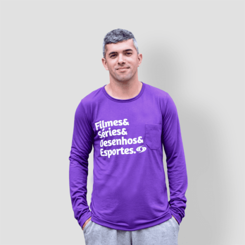 Camiseta Manga Longa em Algodão